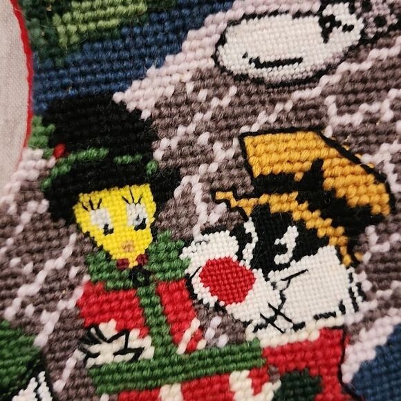 Vintage Needlepoint Looney Tune Christmas Stocking - Picture 10 of 10